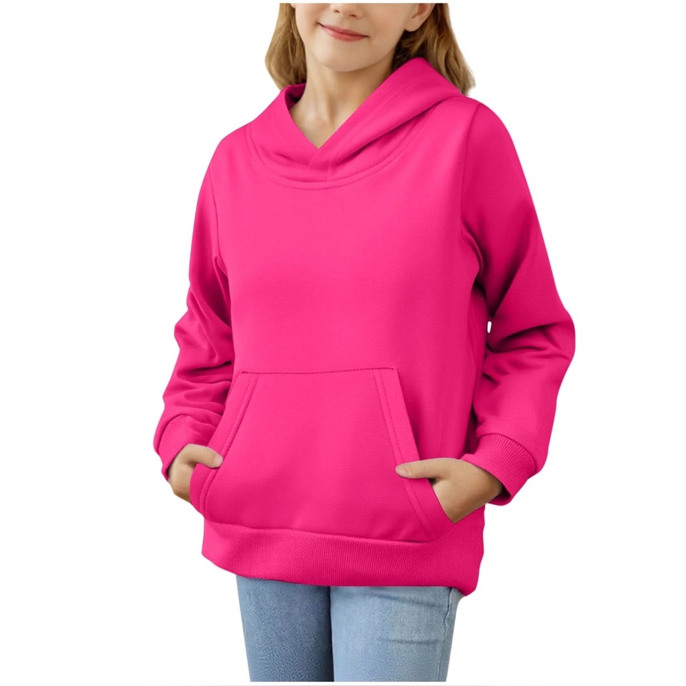 Patagonia pink pullover hoodie lightweight activewear kangaroo pocket XXL(16-18)